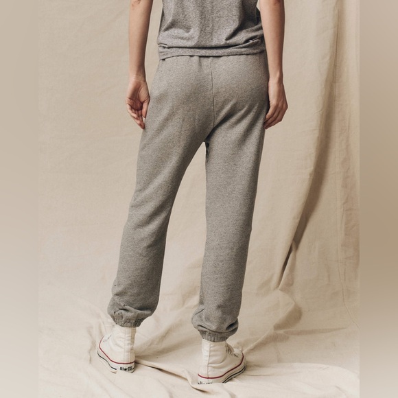NEW THE GREAT The Stadium Sweatpant Jogger Varsity Gray Cotton Size Small (1) - Picture 2 of 12